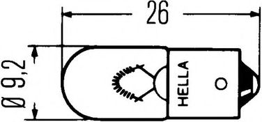 Hella 8GP 002 067-241 Автолампа T4W 24V BA9s Heavy Duty Expert - 2