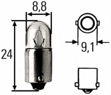 Hella 8GP 002 068-241 Лампочка T2W HCV - 1