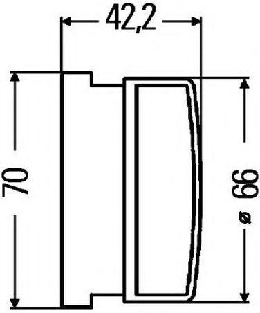 Hella 8RA 009 001-031 Рефлектор фонаря габаритов - 2