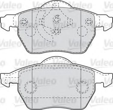Valeo 598483 Колодки тормозные дисковые | перед | - 2