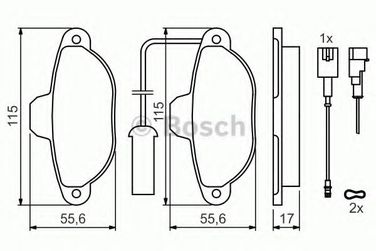 Bosch 0 986 424 379 Колодки тормозные дисковые | перед | - 1