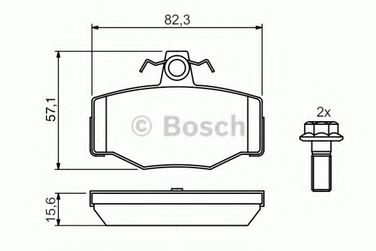 Bosch 0 986 460 993 Колодки тормозные дисковые | зад | - 1