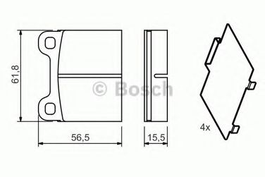Bosch 0 986 466 302 Колодки тормозные дисковые | перед | - 1