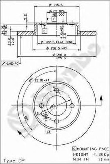 Brembo 08.5149.14 Диск тормозной Standard | перед | - 1