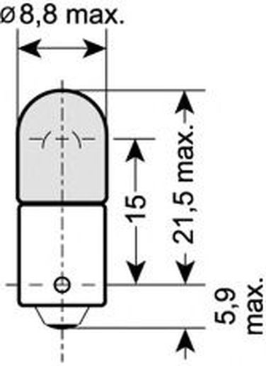 Osram 3886X Лампа 12V 6W BA9s original line качество оригинальной запасной части (оем) 1 шт. - 1
