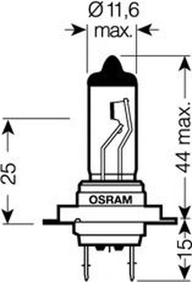 Osram 64215 Лампа H7 24V 70W PX26d original line качество оригинальной з/ч (оем) 1 шт. HCV - 2
