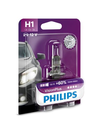 Philips 12258VPB1 Лампа 12V H1 55W Vision Plus - 1