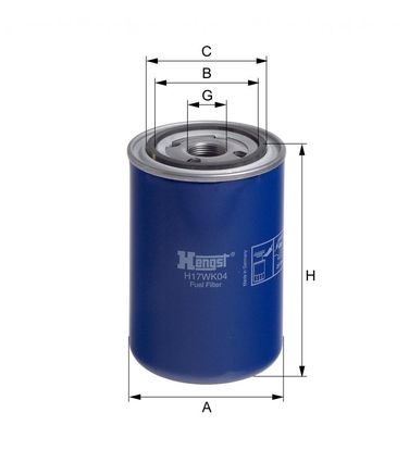 Hengst H17WK04 Фильтр топливный HCV - 2