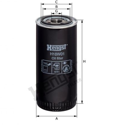 Hengst H18W01 Фильтр масляный HCV - 2