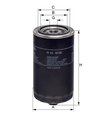 Hengst H19W06 Фильтр масляный - 2