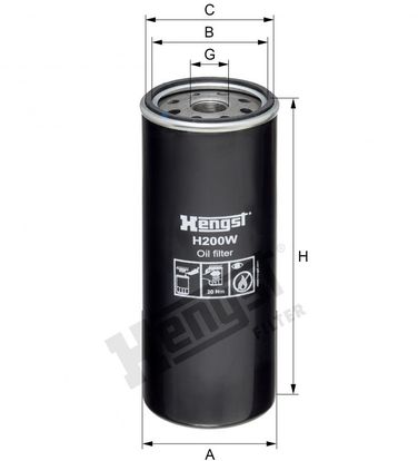 Hengst H200W Фильтр масляный - 2