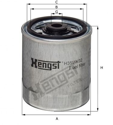 Hengst H35WK02 D87 Фильтр топливный - 2