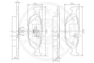Optimal 9320 Колодки тормозные дисковые | зад | - 2