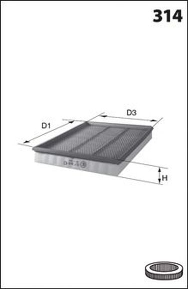 MECAFILTER ELP9001 Фильтр воздушный - 1