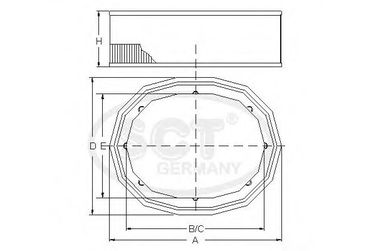 SCT Germany SB 2057 Фильтр воздушный - 1