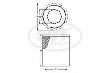 SCT Germany SB 3095 Фильтр воздушный - 1