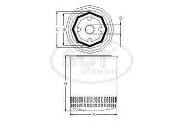 SCT Germany SM 102 Фильтр масляный - 3