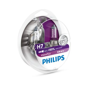 Philips 12972VPS2 Лампа галогеновая H7 VisionPlus +60% 12V 55W PX26d S2 - 1