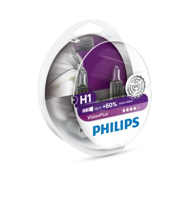 Philips 12258VPS2 Комплект ламп 12V H1 55W P14,5s Vision Plus +60% - 1