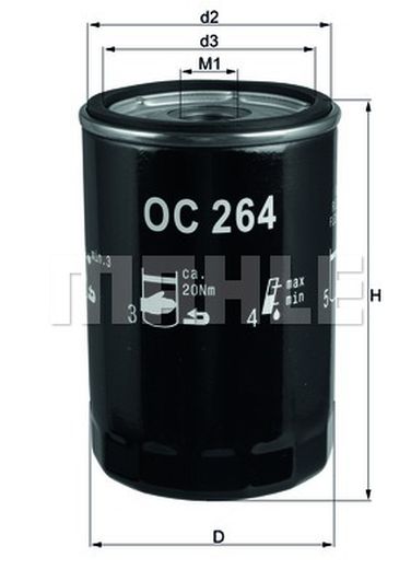 Knecht OC 264 Фильтр масляный - 2