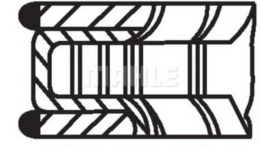 Mahle 013 37 N2 Комплект поршневых колец - 1