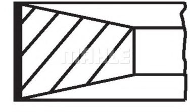 Mahle 014 72 N2 Комплект поршневых колец - 3
