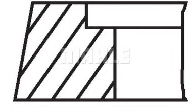 Mahle 061 34 N0 Комплект поршневых колец - 2