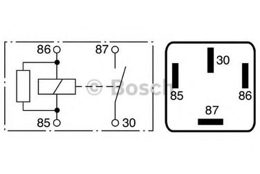 Bosch 0 986 332 040 снят с пр-ва: Реле 12В - 3