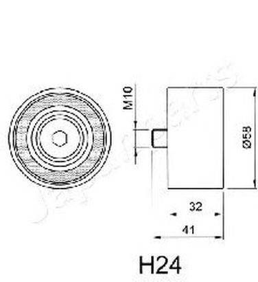 Japanparts BE-H24 Ролик натяжной - 2