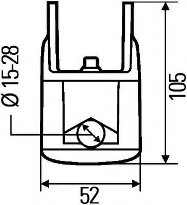 Hella 8HG 990 263-111 Крепление фонаря рабочего освещения - 2