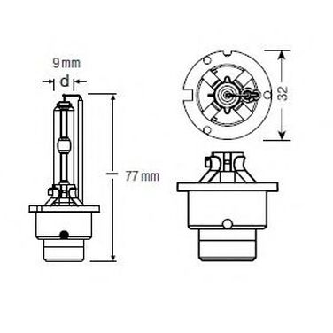 Osram 66440 Лампа D4S 42V 35W P32d-5 xenarc original качество оригинальной з/ч (оем) 1 шт. - 2