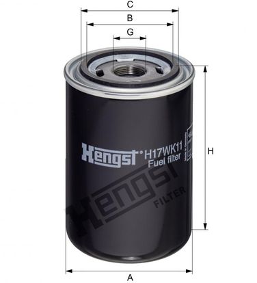 Hengst H17WK11 Фильтр топливный HCV - 2