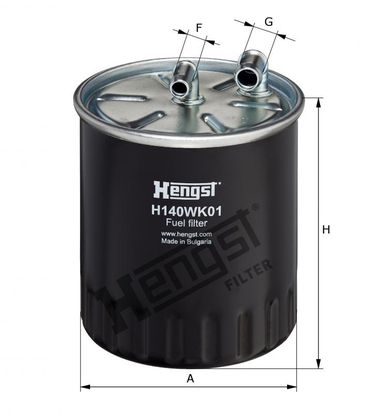 Hengst H140WK01 Фильтр топливный HCV - 2