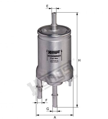 Hengst H155WK01 Фильтр топливный - 2