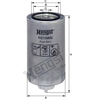 Hengst H215WK Фильтр топливный - 2