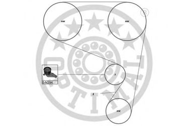Optimal SK-1077 Комплект ремня ГРМ - 1