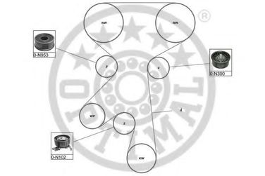 Optimal SK-1355 Комплект ремня ГРМ - 1
