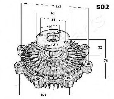 Japanparts VC-502 Вискомуфта вентилятора - 2