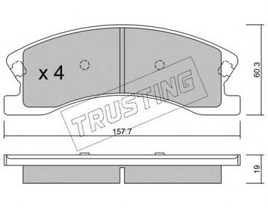 Trusting 642.0 Колодки тормозные дисковые | перед | - 1