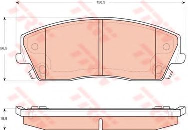 TRW GDB4140 Колодки тормозные дисковые | перед | - 1