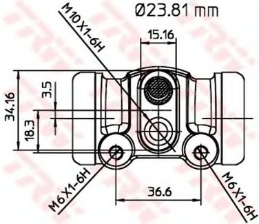 TRW BWK156 Цилиндр тормозной рабочий | зад | - 2