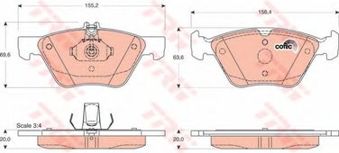 TRW GDB1215 Колодки тормозные дисковые | перед | - 1