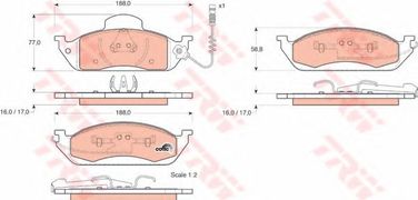 TRW GDB1378 Колодки тормозные дисковые | перед | - 1