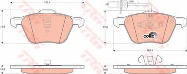 TRW GDB1460 Колодки тормозные дисковые | перед | - 1