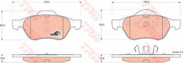TRW GDB1540 Колодки тормозные дисковые | перед | - 1