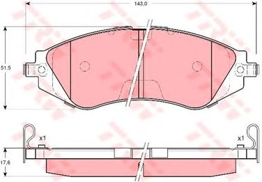 TRW GDB3171 Колодки тормозные дисковые | перед | - 1