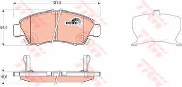 TRW GDB3212 Колодки тормозные дисковые | перед | - 1