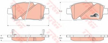 TRW GDB3242 Колодки тормозные дисковые | перед | - 1