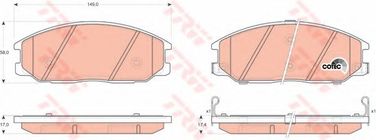 TRW GDB3297 Колодки тормозные дисковые | перед | - 1