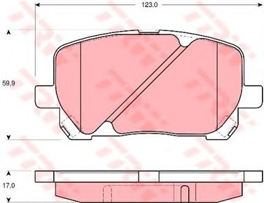 TRW GDB3315 Колодки тормозные дисковые | перед | - 1